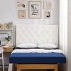 image:imageFullFull XL  Tufted Velvet Plush College Dorm Headboard with Legs  White