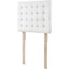 image:imageTavira Allure College Dorm Right Side Outlet Headboard with Legs  Ribbon Tufted Velvety White Essential Dorm Supplies for College Freshmen Necessities