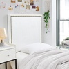 image:imageTavira Allure College Dorm Right Side Outlet Headboard with Legs  White  Rivet Frame Essential Dorm Supplies for College Freshmen Necessities
