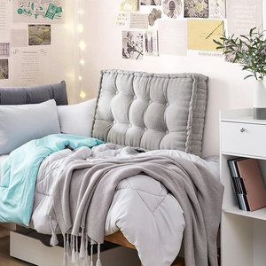 image:imageDormCo Rainha  Ultra Thick Tufted College Headboard  Gray