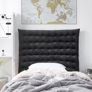 image:imageDormCo Rainha Cushion Tufted College Headboard  Black Velvet