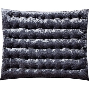 image:imageDormCo Rainha Cushion Tufted College Headboard  Velvet Crush  Dark Gray