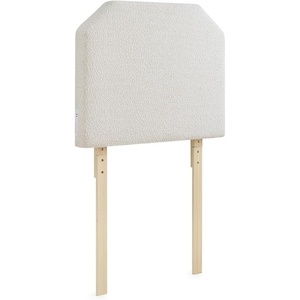 image:imageDormCo Tavira Allure  Boucle Left Side Outlet Headboard with Legs  Taupe Cream Essential Dorm Supplies for College Freshmen Necessities