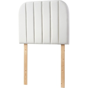 image:imageDormCo Tavira Allure College Dorm Headboard with Legs  Bevel Panel  Faux Leather White Essential Dorm Supplies for College Freshmen NecessitiesFaux Leather White