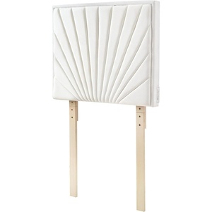 image:imageTavira Allure College Dorm Right Side Outlet Headboard with Legs  Sunrise Panel  Velvety White Essential Dorm Supplies for College Freshmen Necessities
