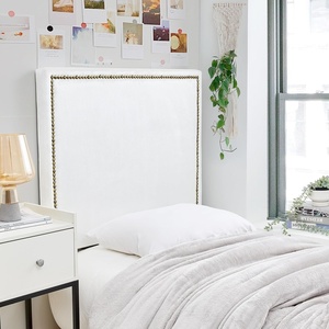 image:imageTavira Allure College Dorm Right Side Outlet Headboard with Legs  White  Rivet Frame Essential Dorm Supplies for College Freshmen Necessities