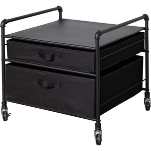 image:imageThe Fridge Stand Supreme  Drawer Organization  Black Pipe Frame with Black Drawers