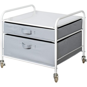 image:imageThe Fridge Stand Supreme Storage Cart White Frame Light Gray Drawers  Essential Dorm Supplies for College Freshmen Necessities