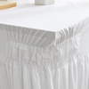 image:image32 Length Cotton Dorm Desk Skirt  Farmhouse White36 x 24 Rectangular
