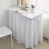 image:image32 Length Cotton Dorm Desk Skirt  Farmhouse White42 x 24 Rectangular