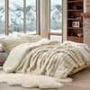 image:imageChunky Bunny Peak of Cozy Twin XL Oversized Comforter Beige  Experience Coma Worthy Sleep with Plush Faux Fur Extra Large BeddingKing US Standard