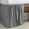 image:imageCotton Dorm Bungee Bed Skirt 3 Panel Set  Slate Gray