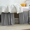 image:imageCotton Dorm Bungee Bed Skirt 3 Panel Set  Slate Gray
