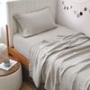 image:imageDark Sky Reserve  Portugal Made 100 Linen Twin XL Sheet Set Stone Taupe  Experience Coma Worthy Sleep with High Quality BeddingTwin XL