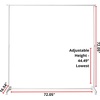 image:imageDont Look At Me  Privacy Room Divider  Basics Extendable  White Frame with White Fabric