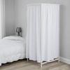image:imageDont Look at Me  Portable Changing Room Divider  White Frame with White Fabric and Casters