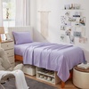 image:imageDorm Haul Comfy College Sheets  Twin XL Bedding Set  Antarctica GrayOrchid Petal
