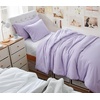 image:imageDorm Haul Cozy College Comforter Set  Twin XL Bedding  Antarctica GrayOrchid Petal