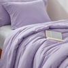 image:imageDorm Haul Cozy College Comforter Set  Twin XL Bedding  Antarctica GrayOrchid Petal