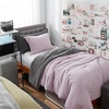 image:imageDorm Haul Cozy Twin XL Bedding College Comforter Set Jet StreamOat Milk  Essential Dorm Supplies for College Freshmen NecessitiesGranite GrayViolet Ice
