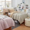 image:imageDorm Haul Cozy Twin XL Bedding College Comforter Set Jet StreamOat Milk  Essential Dorm Supplies for College Freshmen NecessitiesOat MilkMarzipan