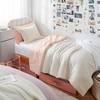 image:imageDorm Haul Cozy Twin XL Bedding College Comforter Set Jet StreamOat Milk  Essential Dorm Supplies for College Freshmen NecessitiesPale DogwoodJet Stream