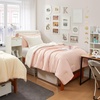 image:imageDorm Haul Cozy Twin XL Bedding College Comforter Set Jet StreamOat Milk  Essential Dorm Supplies for College Freshmen NecessitiesPale DogwoodJet Stream
