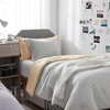 image:imageDorm Haul Cozy Twin XL Bedding College Comforter Set Jet StreamOat Milk  Essential Dorm Supplies for College Freshmen NecessitiesShortbreadAntarctica Gray