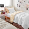 image:imageDorm Haul Cozy Twin XL Bedding College Comforter Set Jet StreamOat Milk  Essential Dorm Supplies for College Freshmen NecessitiesShortbreadWhite