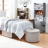 image:imageDormCo 2East  Storage Comfort Seat Ottoman  Dark GrayBrown  White