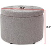 image:imageDormCo 2East  Storage Comfort Seat Ottoman  Dark GrayBrown  White