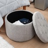 image:imageDormCo 2East  Storage Comfort Seat Ottoman  Dark GrayBrown  White