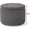 image:imageDormCo 2East  Storage Comfort Seat Ottoman  Dark GrayDark Gray