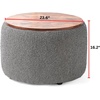 image:imageDormCo 2East  Storage Table Ottoman  GrayWhiteBlack  Gray