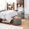 image:imageDormCo 2East  Storage Table Ottoman  GrayWhiteGray  White