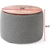 image:imageDormCo 2East  Storage Table Ottoman  GrayWhiteGray  White