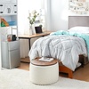 image:imageDormCo 2East  Storage Table Ottoman  GrayWhitePure White