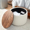 image:imageDormCo 2East  Storage Table Ottoman  GrayWhitePure White
