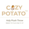 image:imageDormCo Cozy Potato Holy Plush Twin XL Bed Blanket  BlackBlack