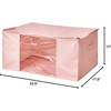 image:imageDormCo Jumbo Storage with Clear View  TUSK College Storage  Rose Quartz