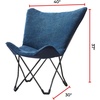image:imageDormCo Oversized Butterfly Chair  Comfy Cozy Classic GrayNightfall Navy