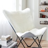 image:imageDormCo Oversized Butterfly Chair  Comfy Cozy Classic GrayPure White