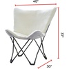 image:imageDormCo Oversized Butterfly Chair  Comfy Cozy Classic GrayPure White