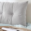 image:imageDormCo Rainha  Plush Tufted College Headboard  Light Gray