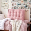 image:imageDormCo Rainha  Ultra Thick Tufted College Headboard  Peachy Pink