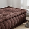 image:imageDormCo Rainha  Ultra Thick Tufted Floor Pillow  Peachy PinkDark Brown