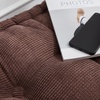 image:imageDormCo Rainha  Ultra Thick Tufted Floor Pillow  Peachy PinkDark Brown