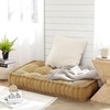 image:imageDormCo Rainha  Ultra Thick Tufted Floor Pillow  Peachy PinkNatural Tan