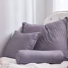 image:imageDormCo Rainha Cotton Dutch Euro amp Bolster Pillow Set  Taupe Gray  Dorm Supplies for College Freshmen Essentials