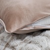 image:imageDormCo Rainha Velvet Dutch Euro amp Bolster Pillow Set  Mocha  Dorm Supplies for College Freshmen Essentials